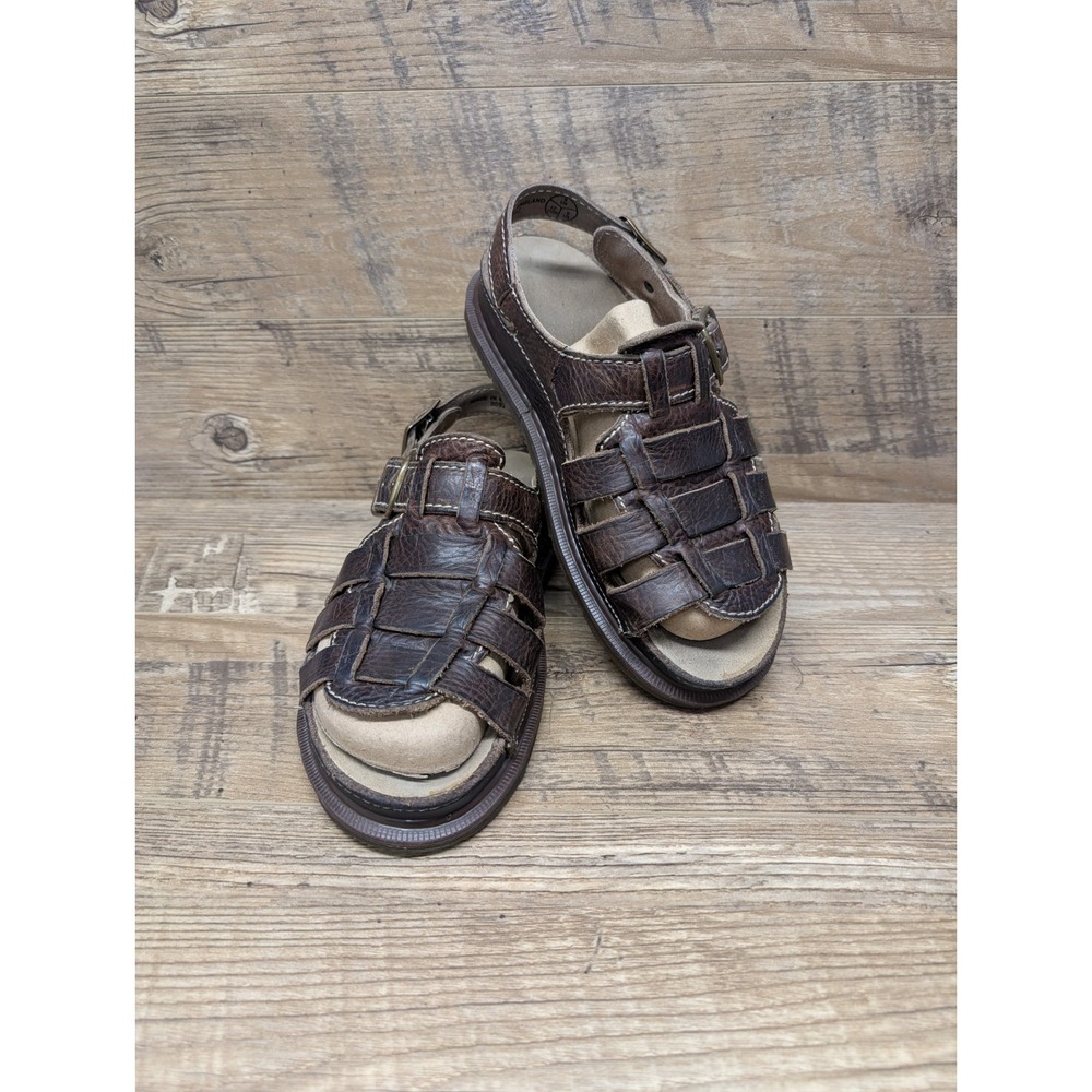 Vintage Dr Martens 8092 Fisherman Sandals Brown Leather US 9 UK 8 England